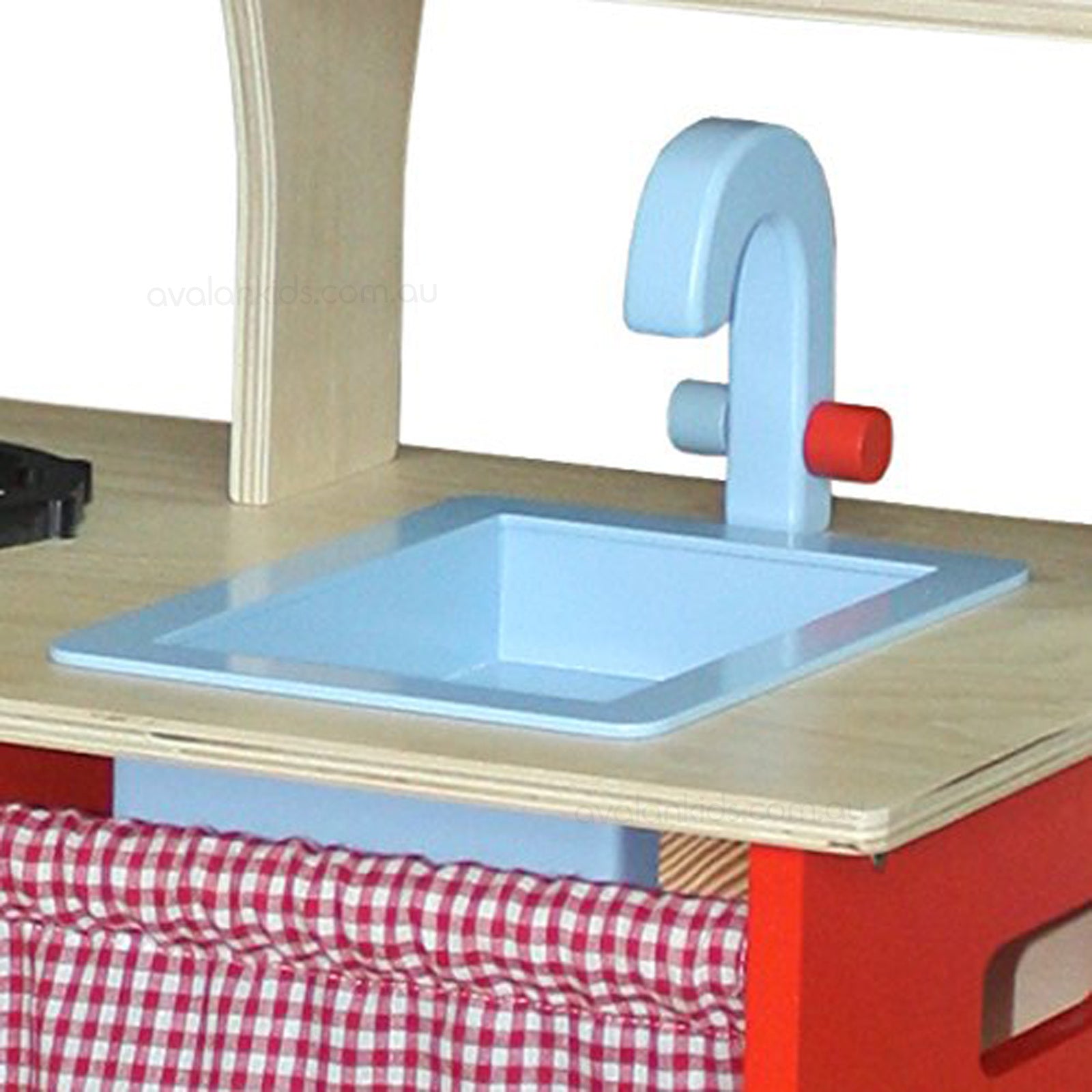 Wooden Kitchen - Chefs Red Play Kitchen