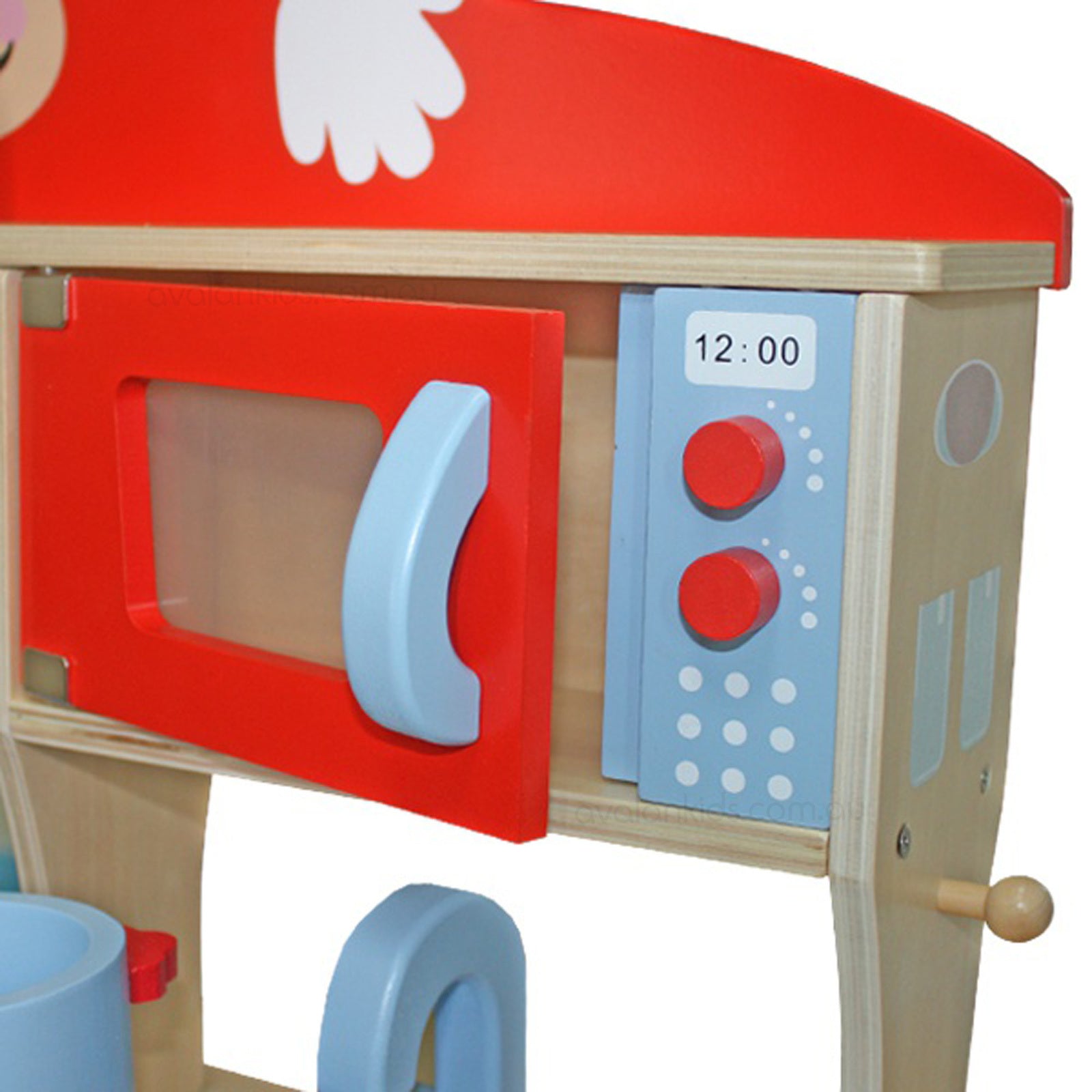Wooden Kitchen - Chefs Red Play Kitchen