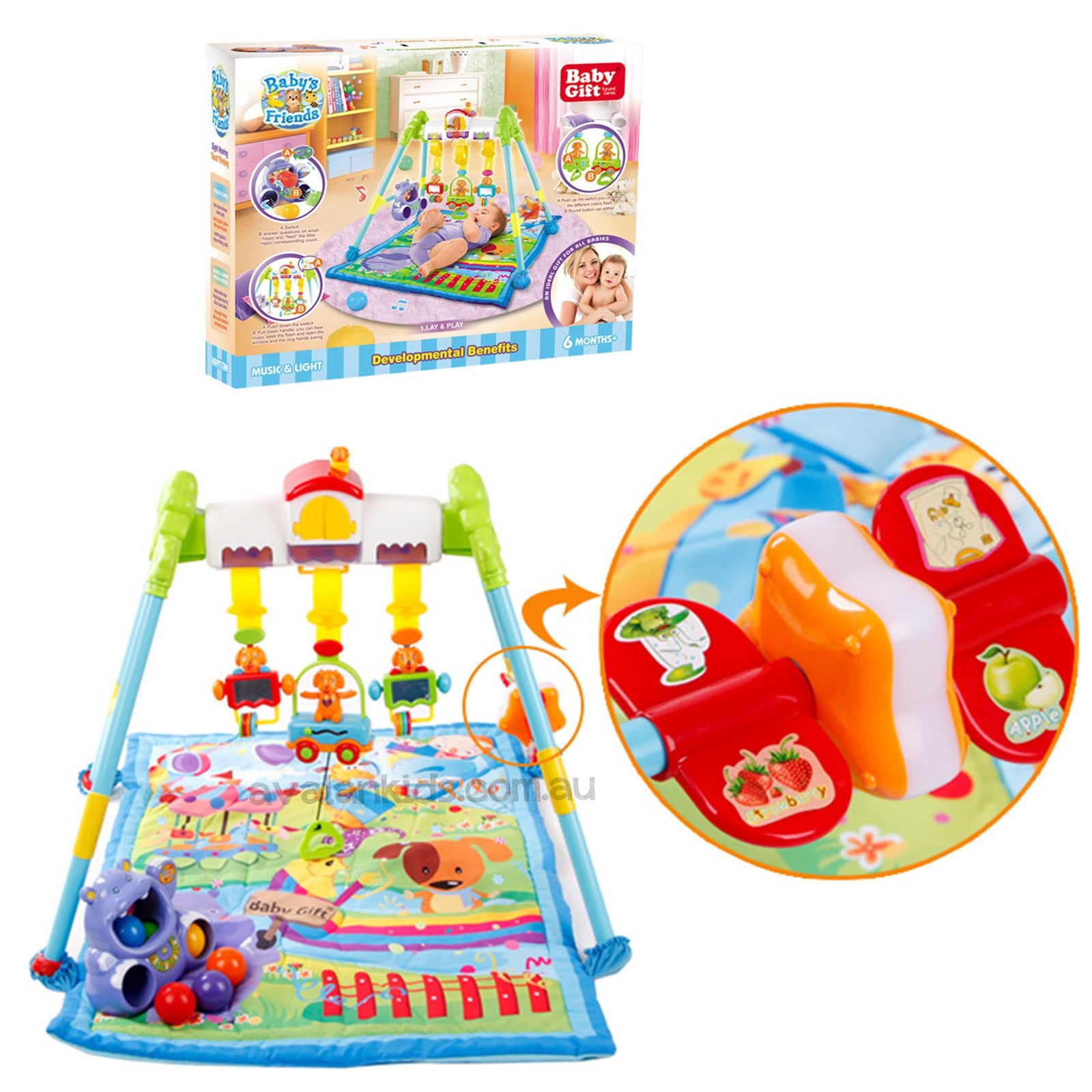 Trapeze & Hippo Activity Mat