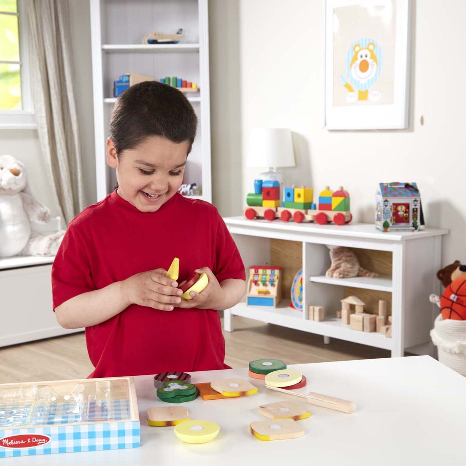 Melissa & Doug Wooden Sandwich Making Play Set