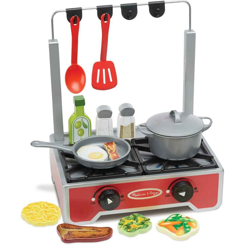 Melissa & Doug Deluxe Wooden Cooktop Set