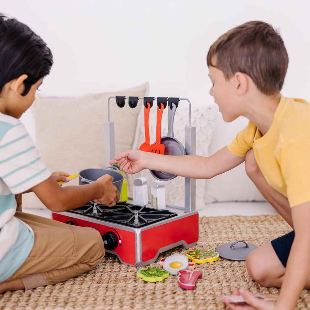 Melissa & Doug Deluxe Wooden Cooktop Set
