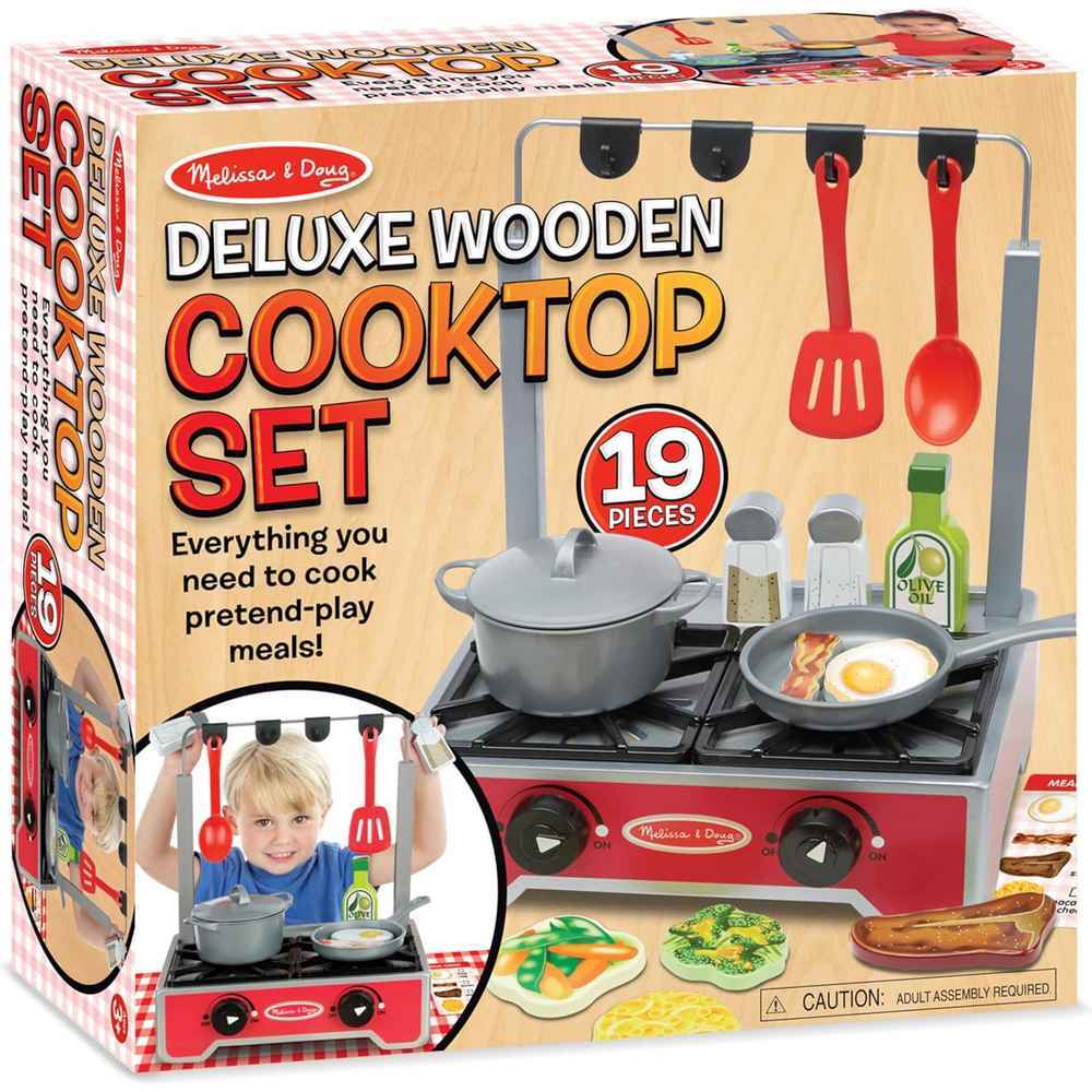 Melissa & Doug - Deluxe Wooden Cooktop Set