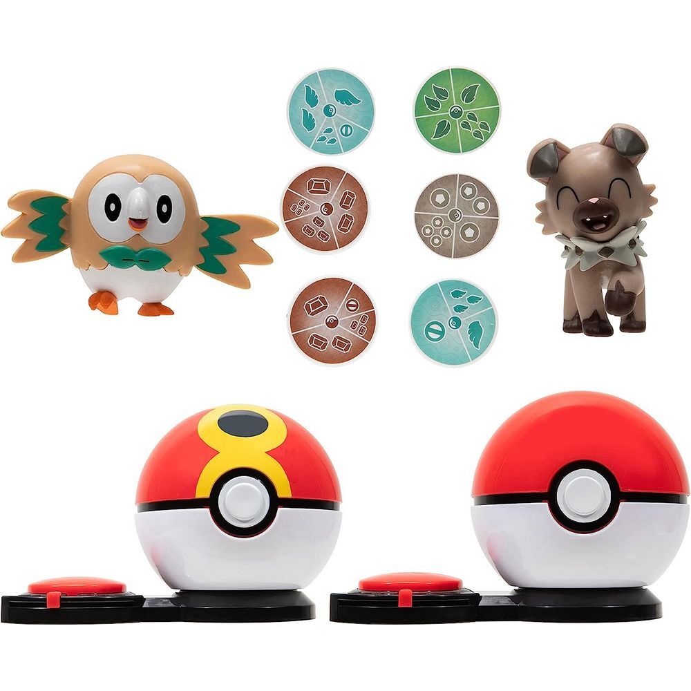 Pokemon Surprise Attack Game Rockruff & Rowlet