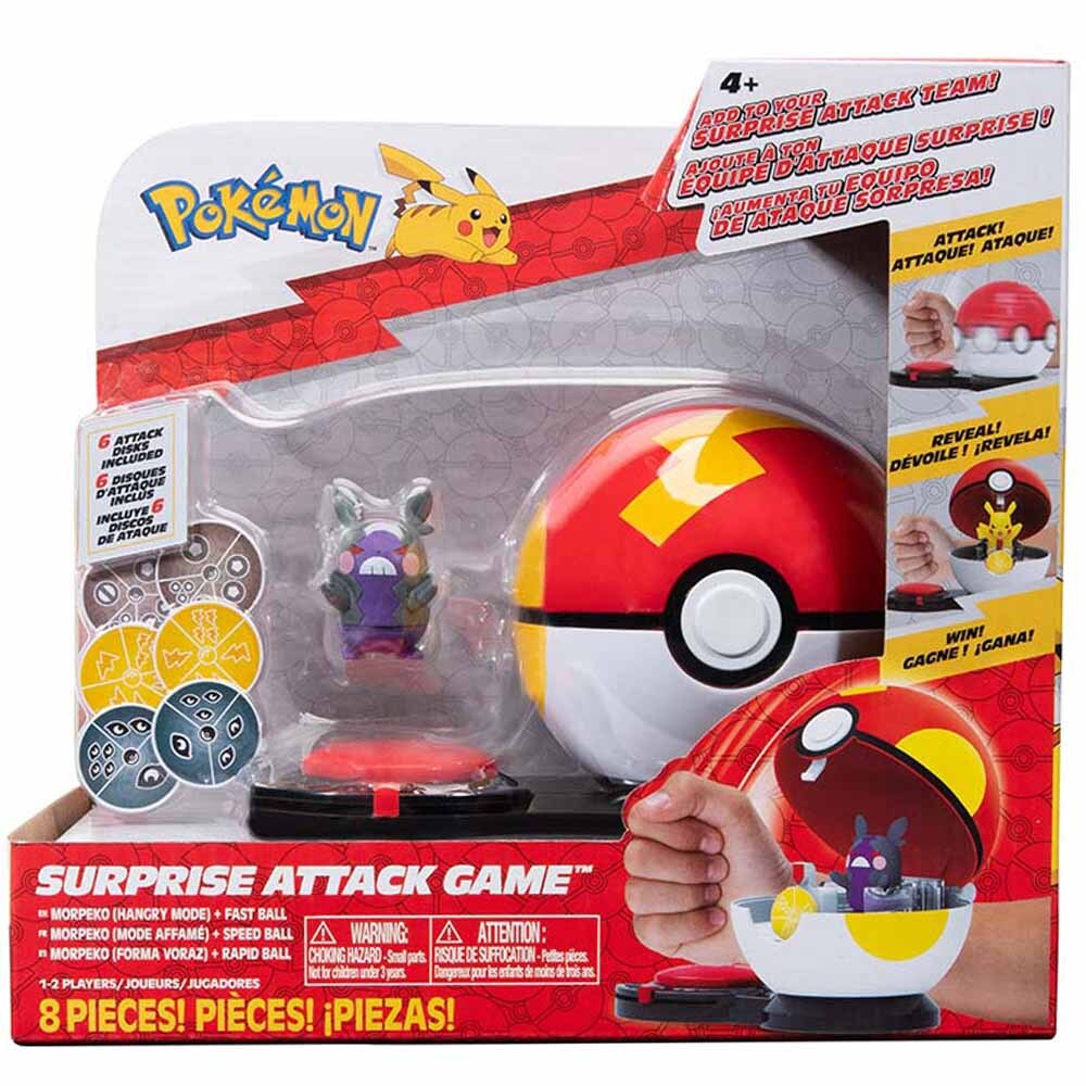 Pokemon Surprise Attack Game - Morpeko (Hangry Mode) + Fast Ball