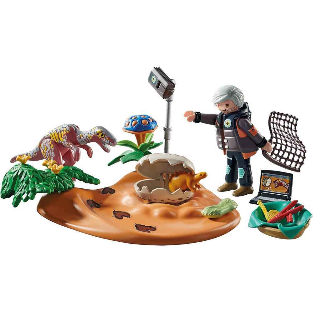Playmobil Dinos Stegosaurus Nest with Egg Theif
