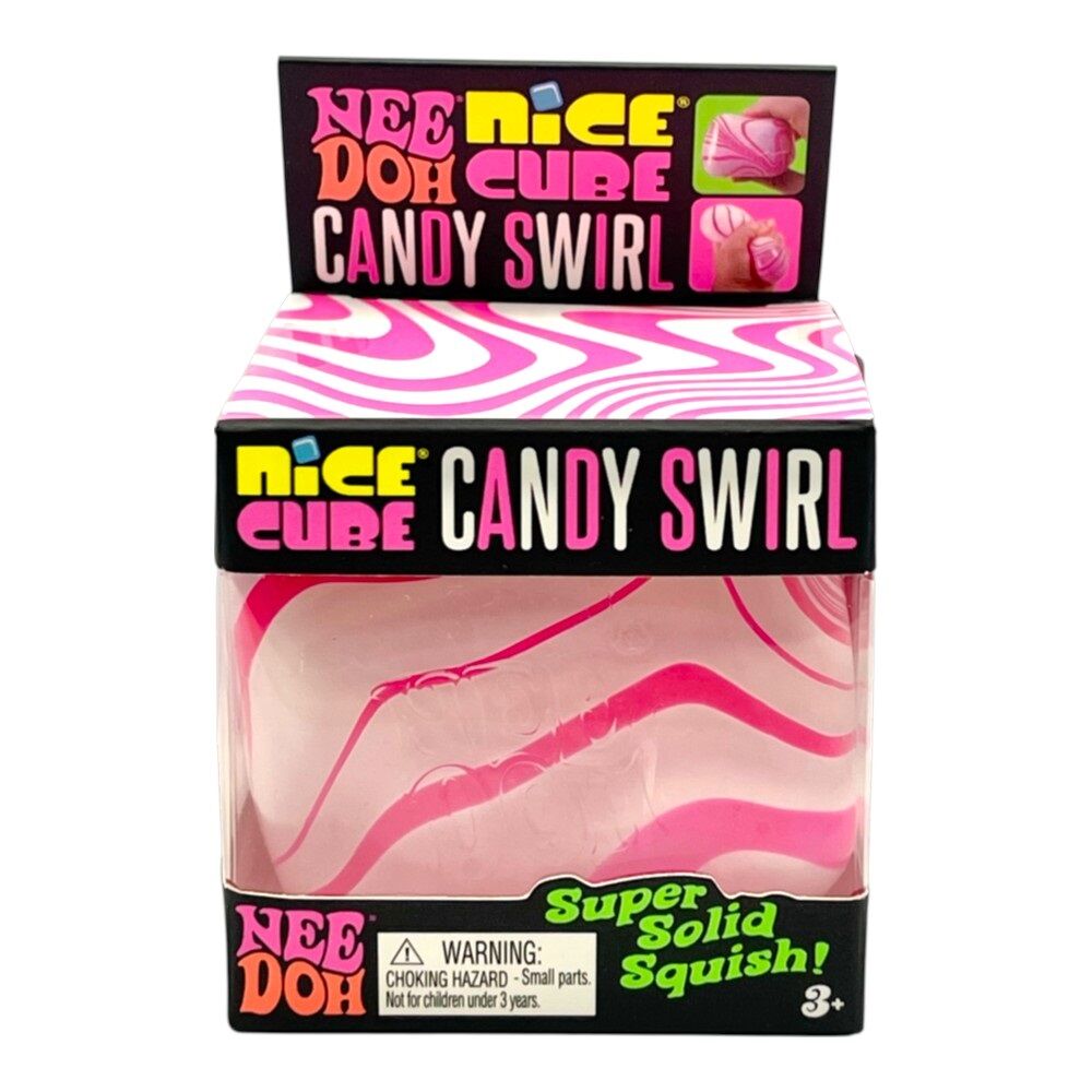 NeeDoh Nice Cube Candy Swirl Super Solid Sensory Squish