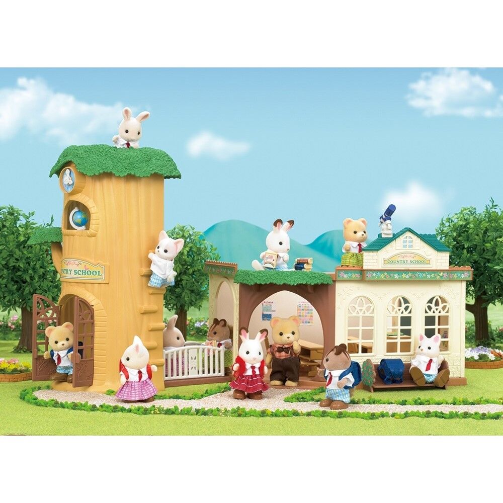 Sylvanian Families Country Tree School Playset with Desks, Blackboard & Accessories