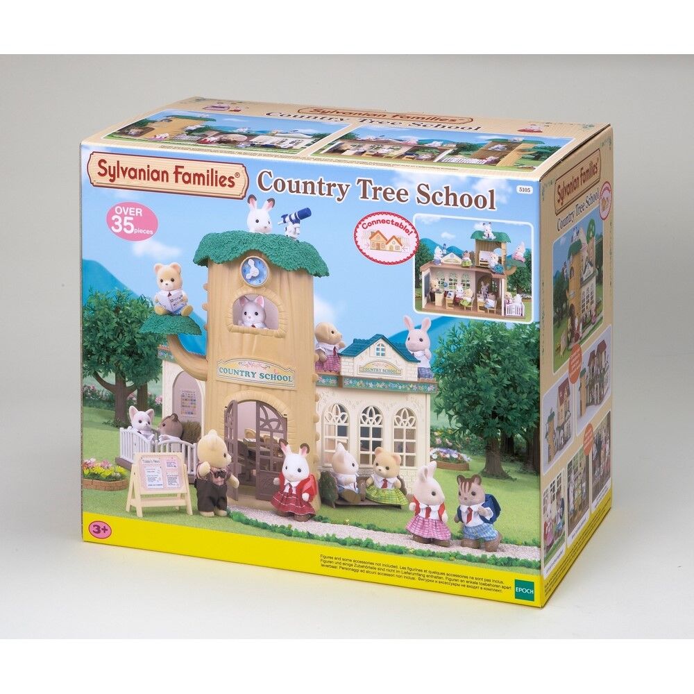 Sylvanian Families Country Tree School Playset with Desks, Blackboard & Accessories
