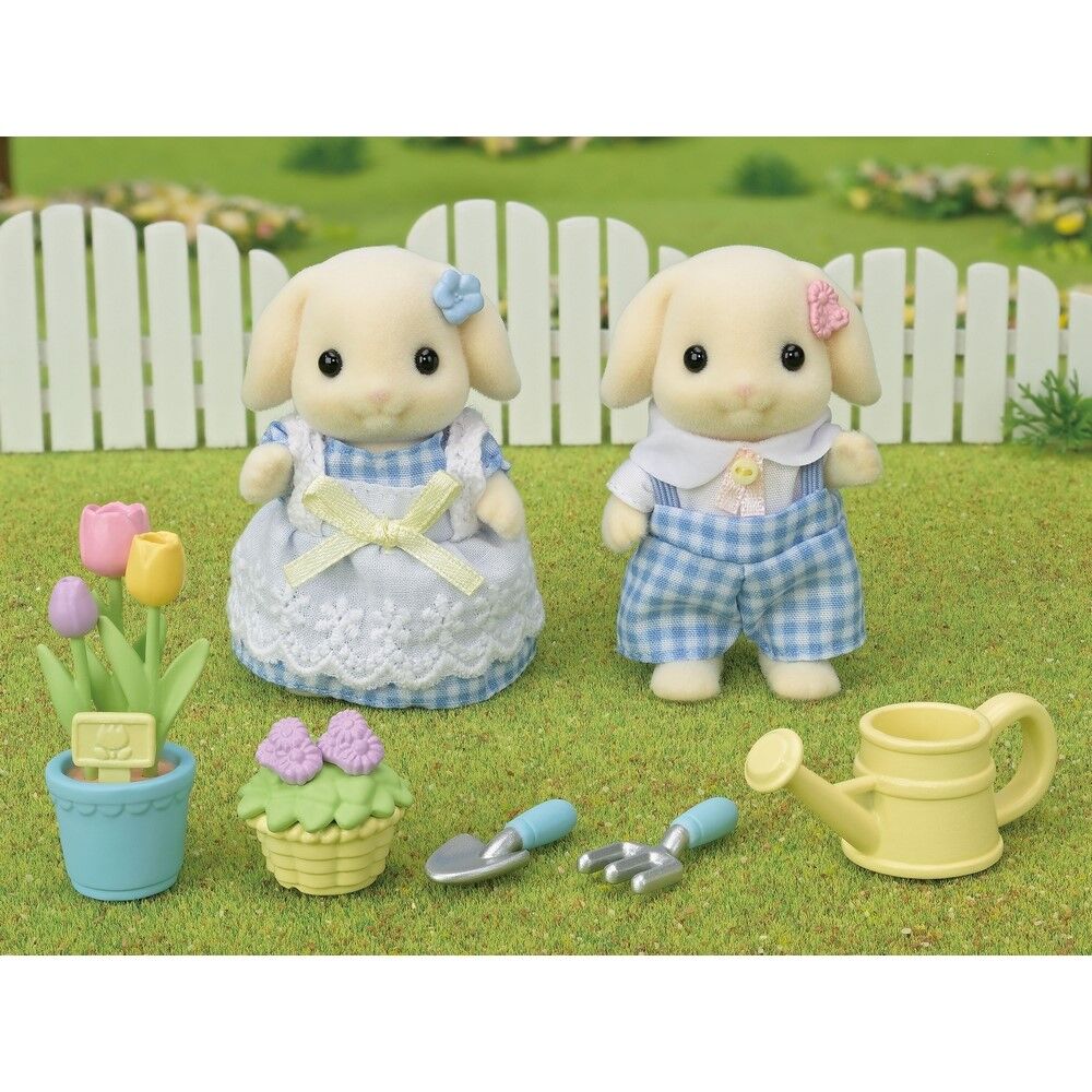 Sylvanian Families Blossom Gardening Set - Flora Rabbit Sister & Brother