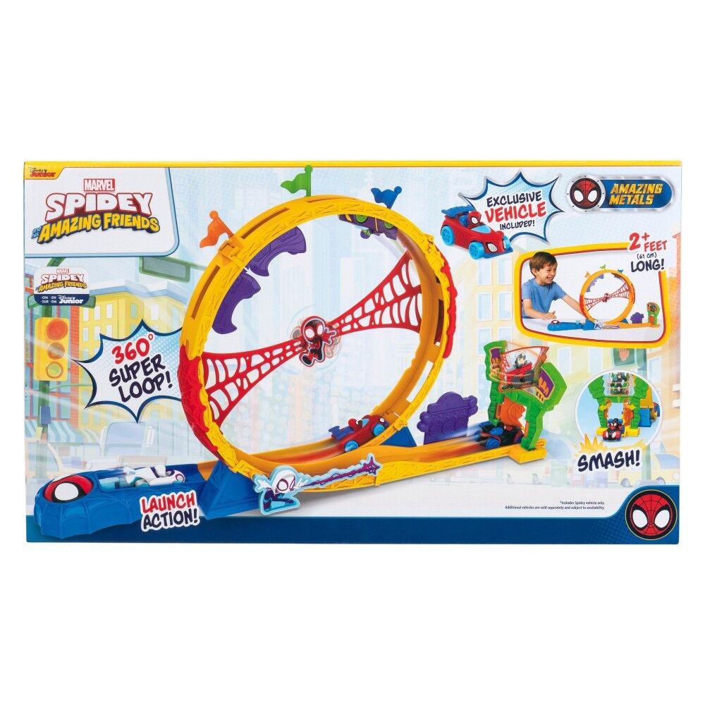 Marvel Spidey and His Amazing Friends Amazing Metals 360 Super Loop Track Set