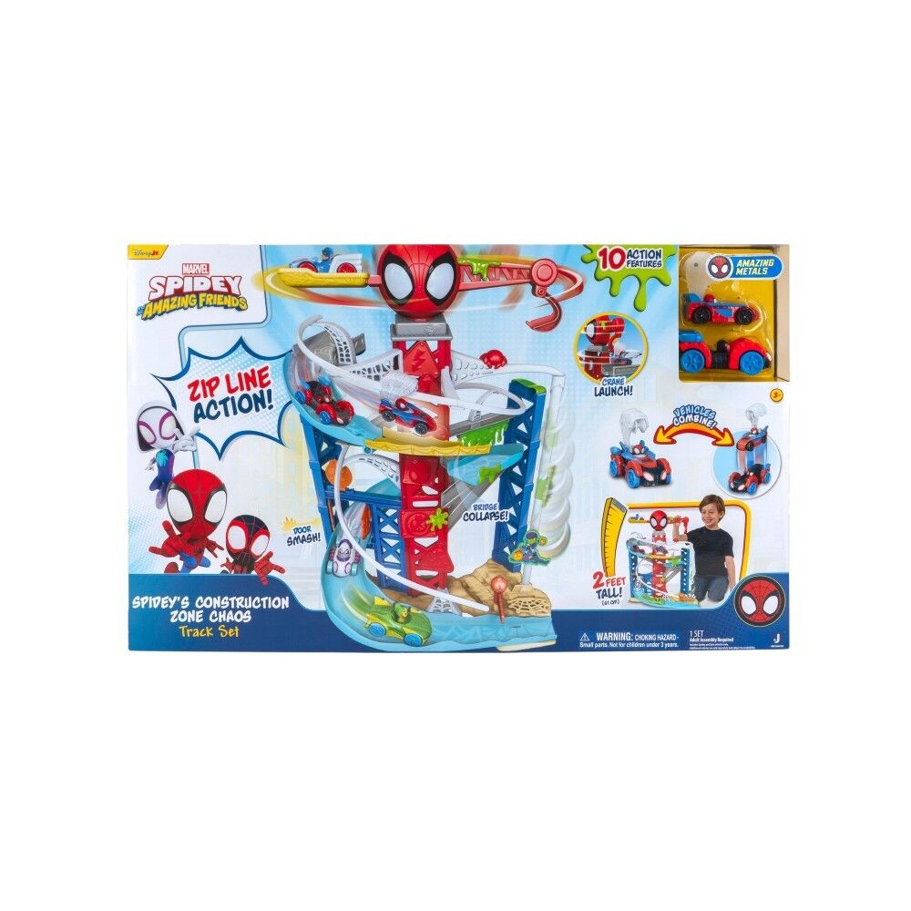 Marvel Spidey and his Amazing Friends Spidey's Construction Zone Chaos Track Set