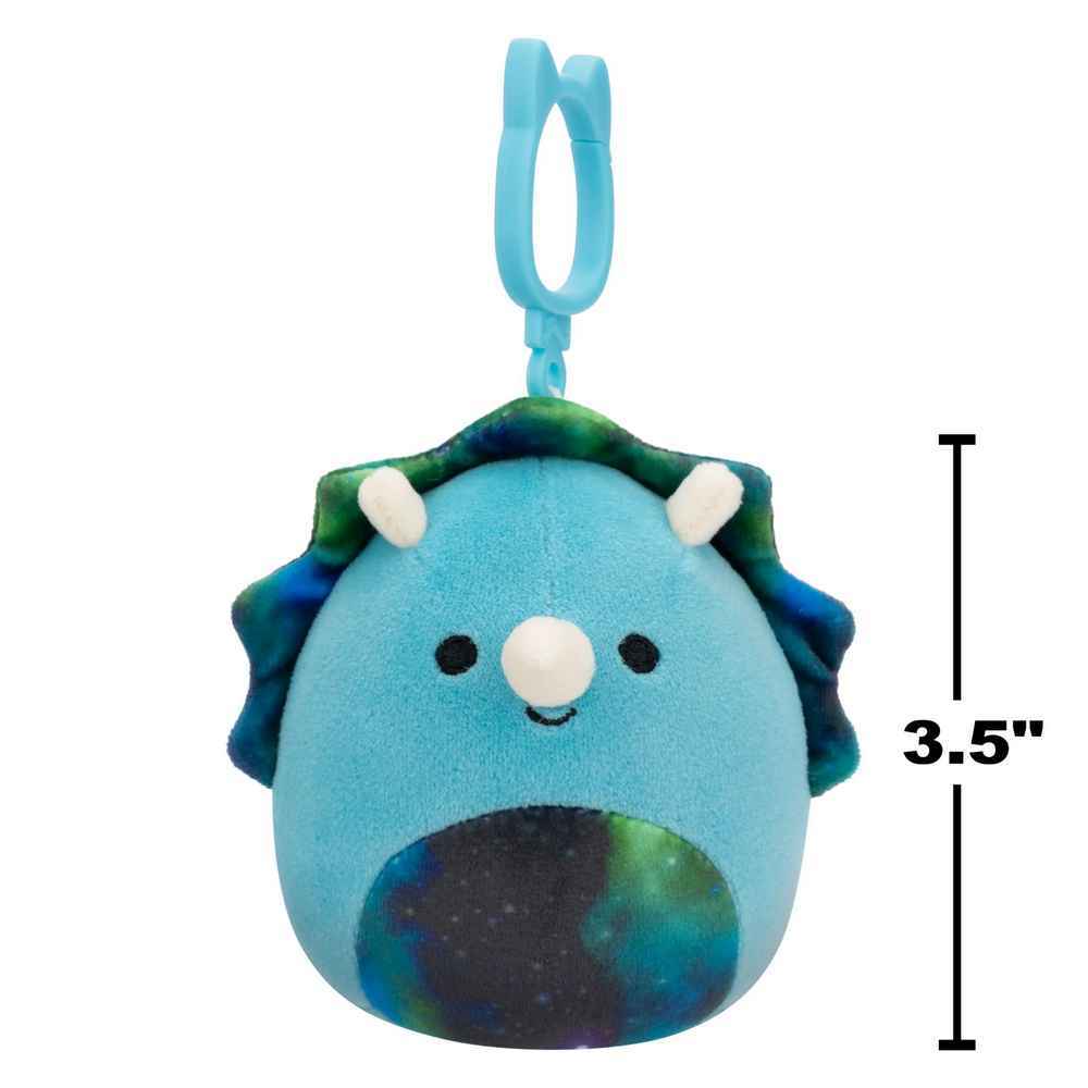 Squishmallows 3.5" Clip On - Vilmos the Blue Triceratops