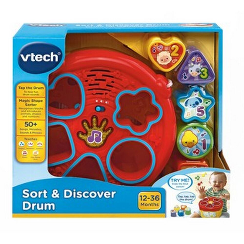 VTech Sort & Discover Drum Musical Shape Sorter Learning Toy