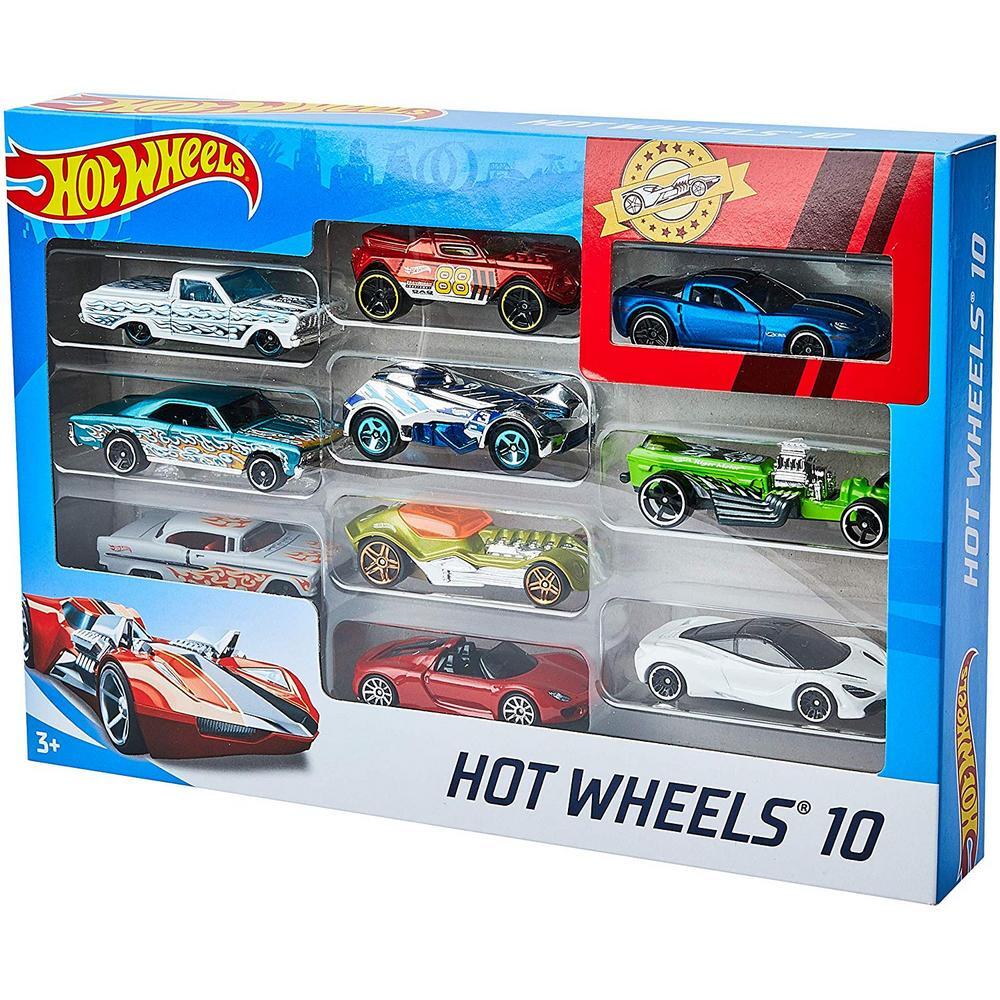 Hot Wheels 1:64 Scale 10-Pack Cars - Styles May Vary, Ages 3+ 