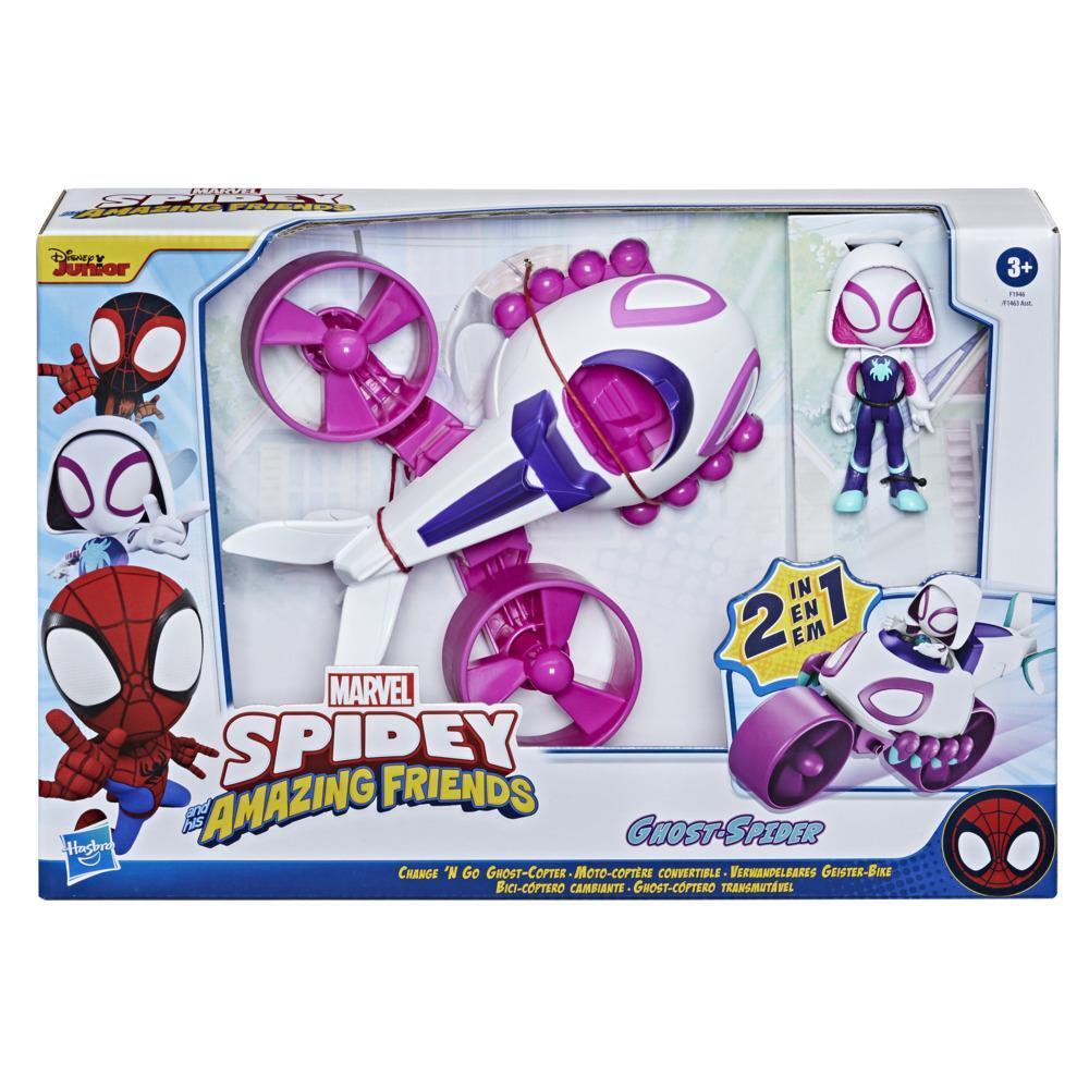 Spidey and His Amazing Friends Change 'N Go Ghost-Copter & Ghost-Spider Figure