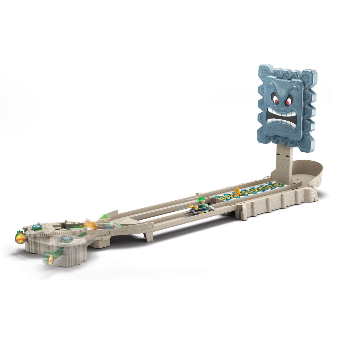 Hot Wheels Mariokart Thwomp Ruins Track Set - Luigi