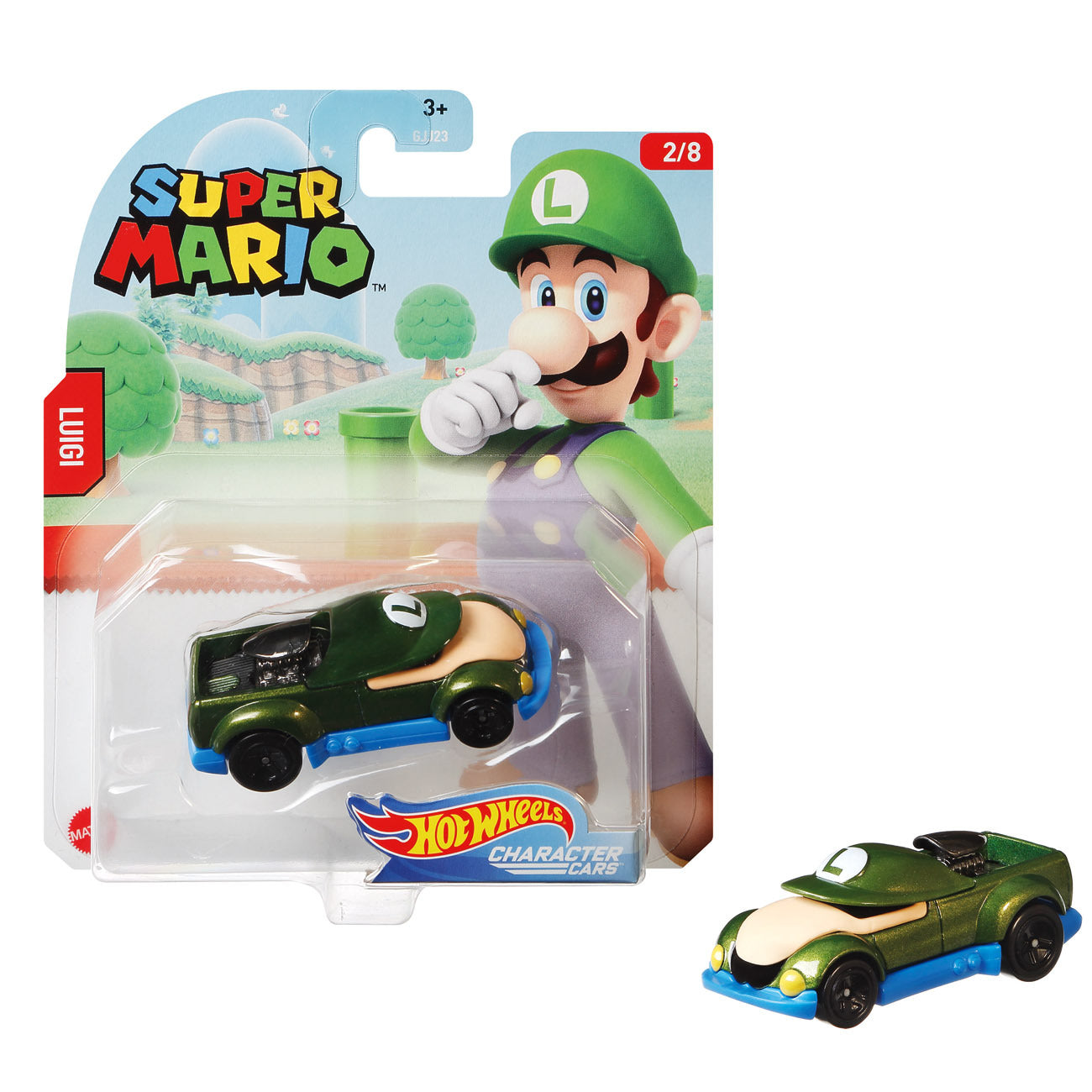 Hot Wheels Character Cars Super Mario - Luigi