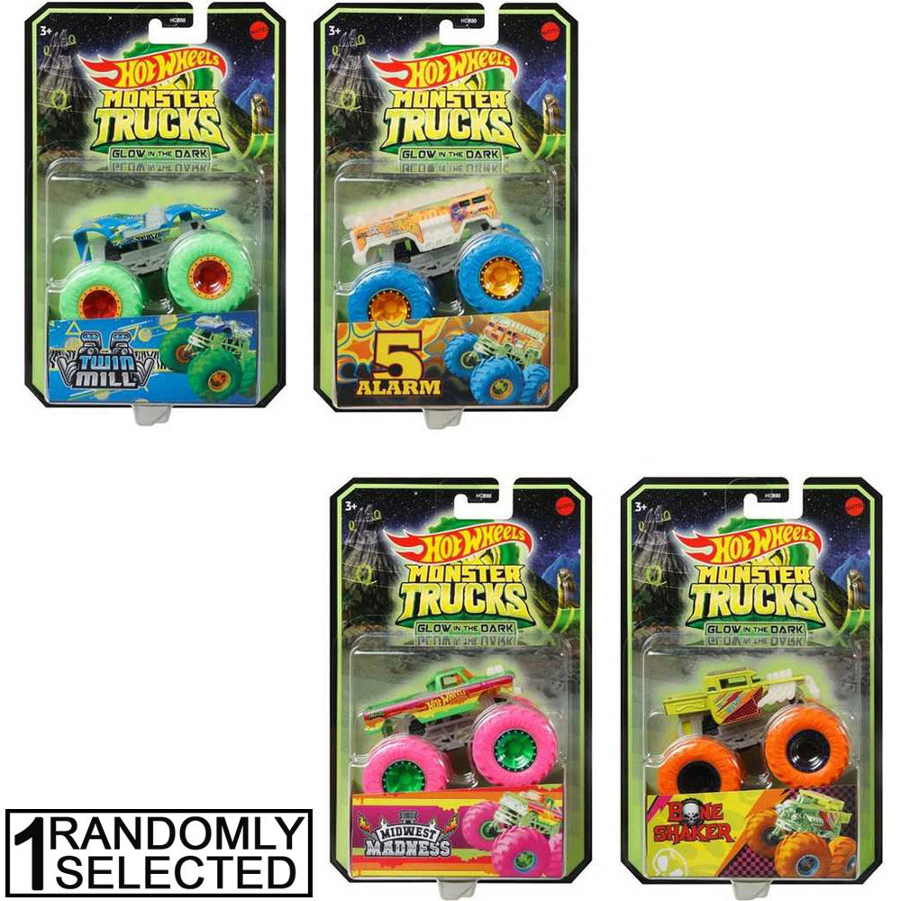 Hot Wheels Monster Trucks Glow In the Dark 1:64 Scale Trucks