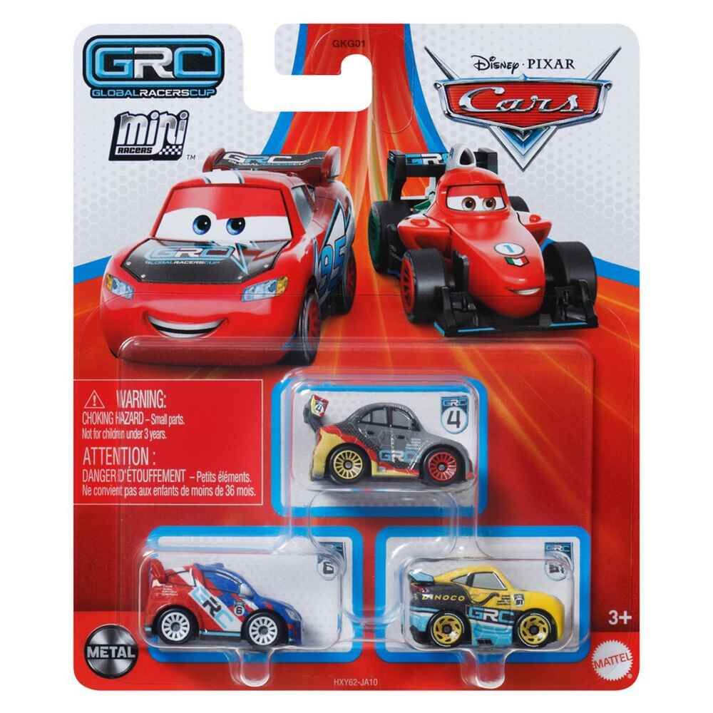 Disney Pixar Cars Mini Racers 3 Pack - Raoul CaRoule, Max Schnell & Cruz Ramirez