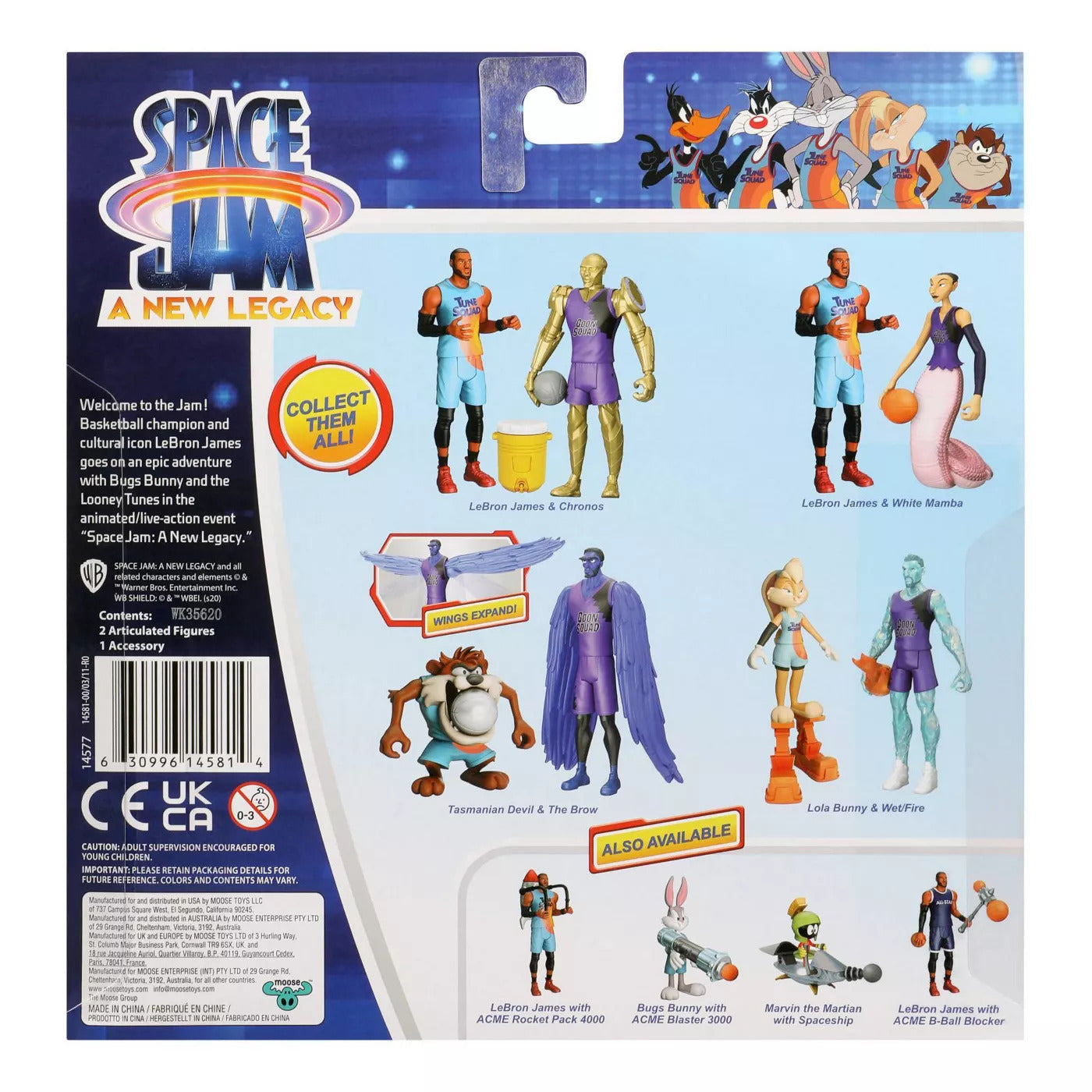 Space Jam A New Legacy Lola Bunny & Wet/Fire Figure 2 Pack