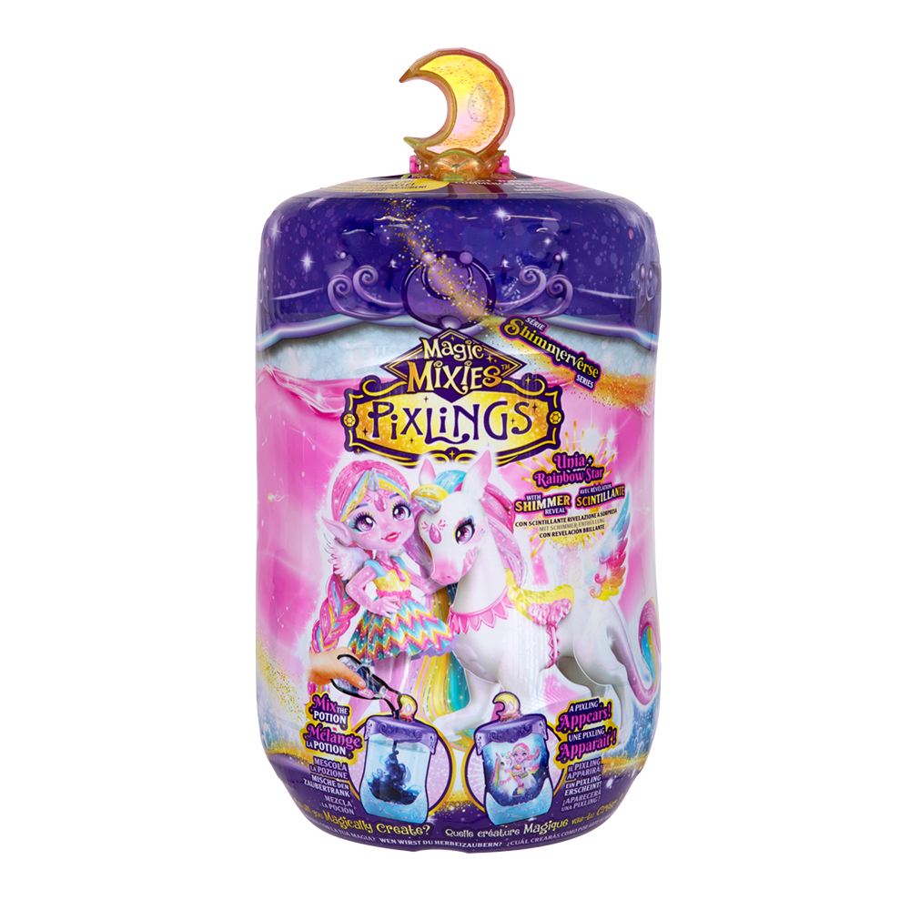 Magic Mixies Pixlings Doll Unia the Unicorn Pixling and Rainbow Star the Pegacorn Pet