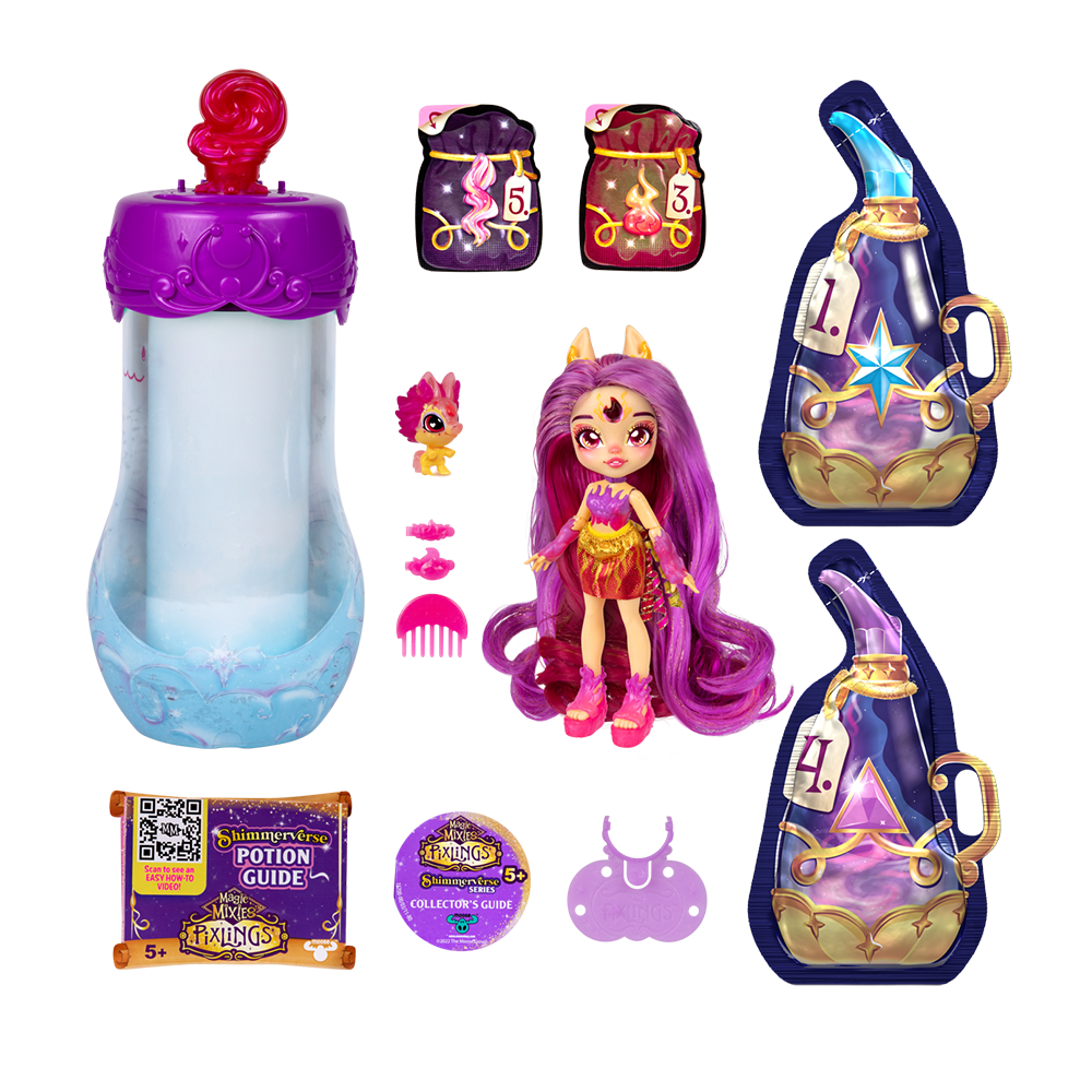 Magic Mixies Pixlings Galaxy Hair Doll Pippa-Firehorse Pixling S2