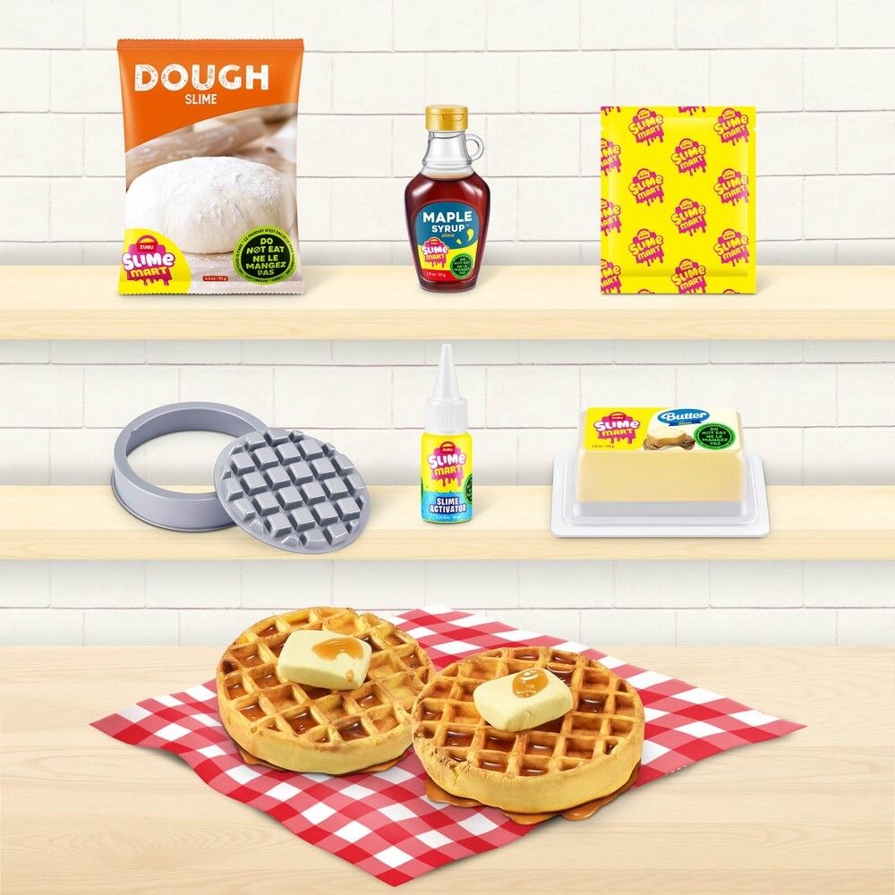Zuru Slime Mart Make Your Own Realistic Slime Food Playset 9 Pieces  - Waffles