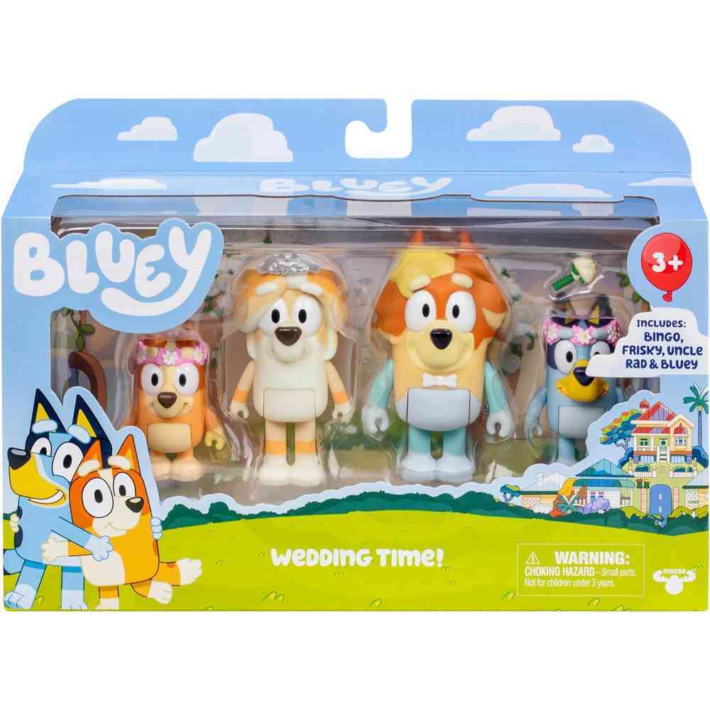 Bluey Figure 4 Pack - Wedding Theme