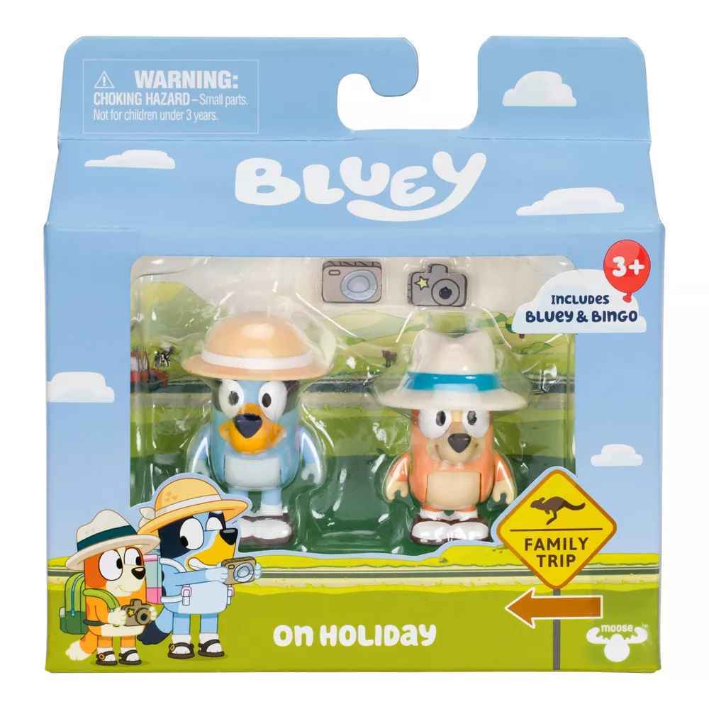 Bluey Figure 2 Pack - On Holiday