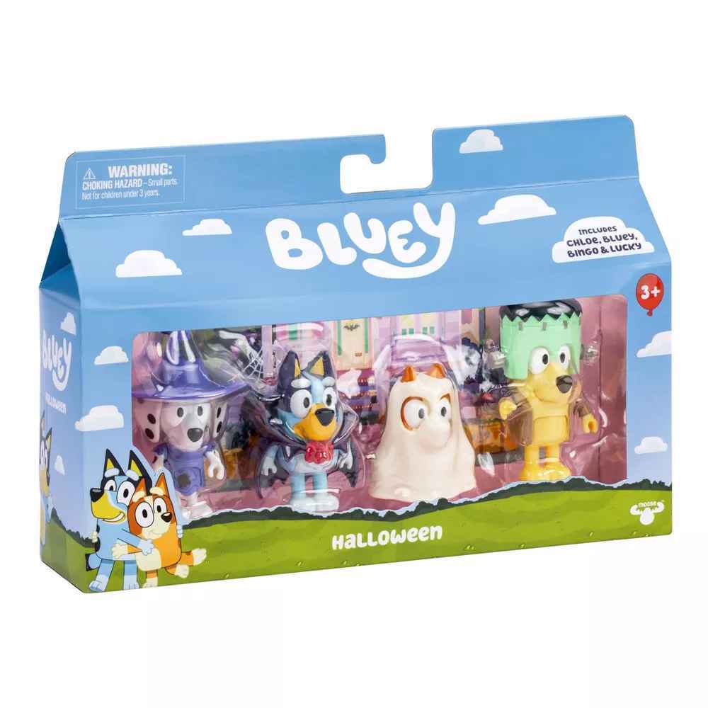 Bluey 4 Figure Pack - Halloween