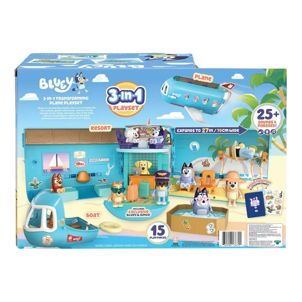 Bluey - 3 in 1 Transforming Plane Playset