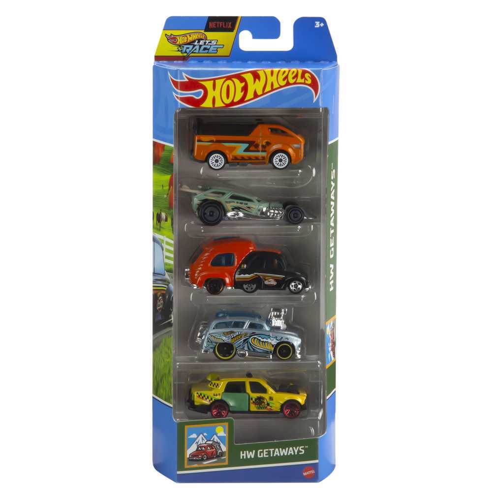 Hot Wheels Vehicles 1:64 5 Pack - HW Getaways