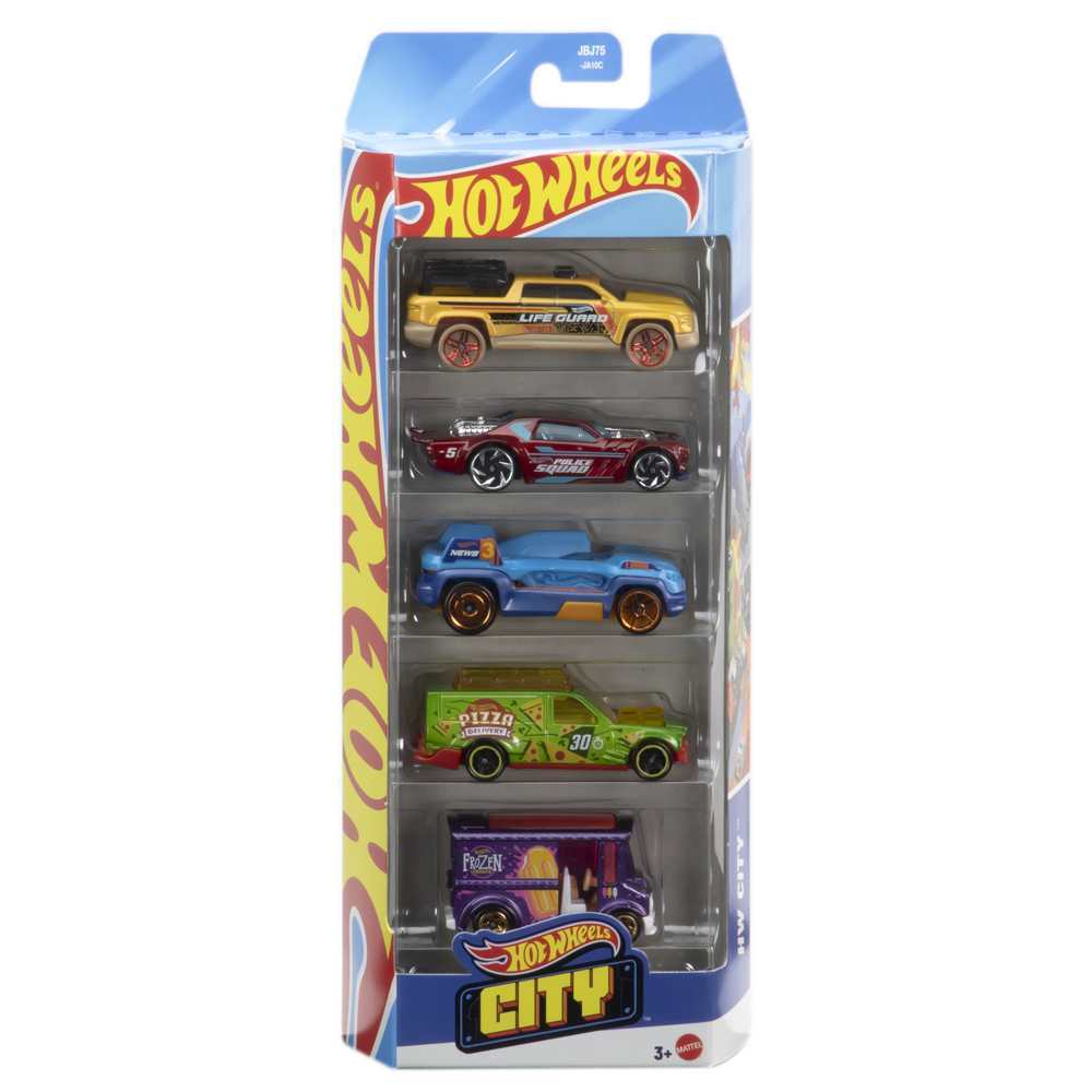 Hot Wheels Vehicles 1:64 5 Pack - Hot Wheels City