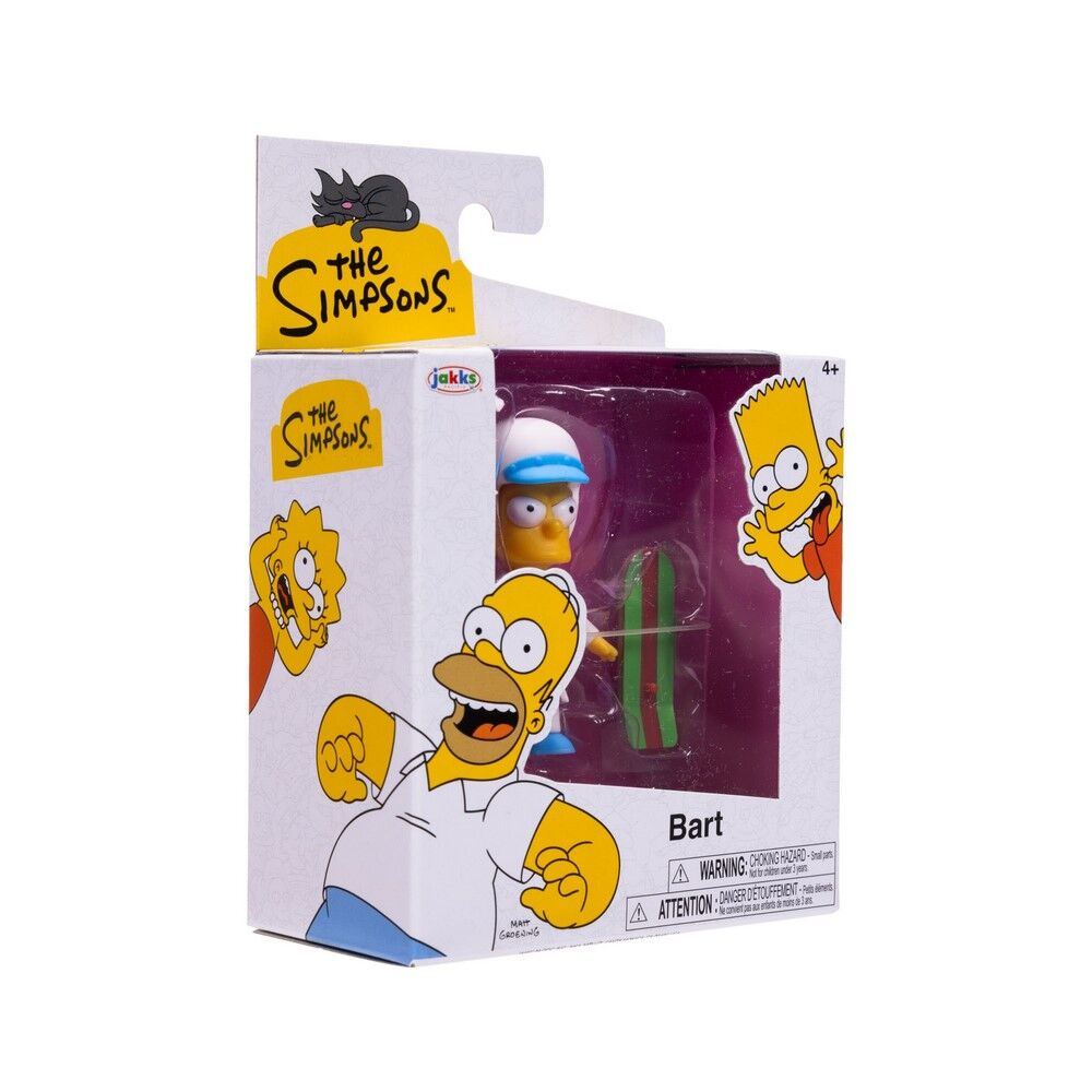 The Simpsons Bart 2.5 Inch Action Figure with Skateboard Accessory
