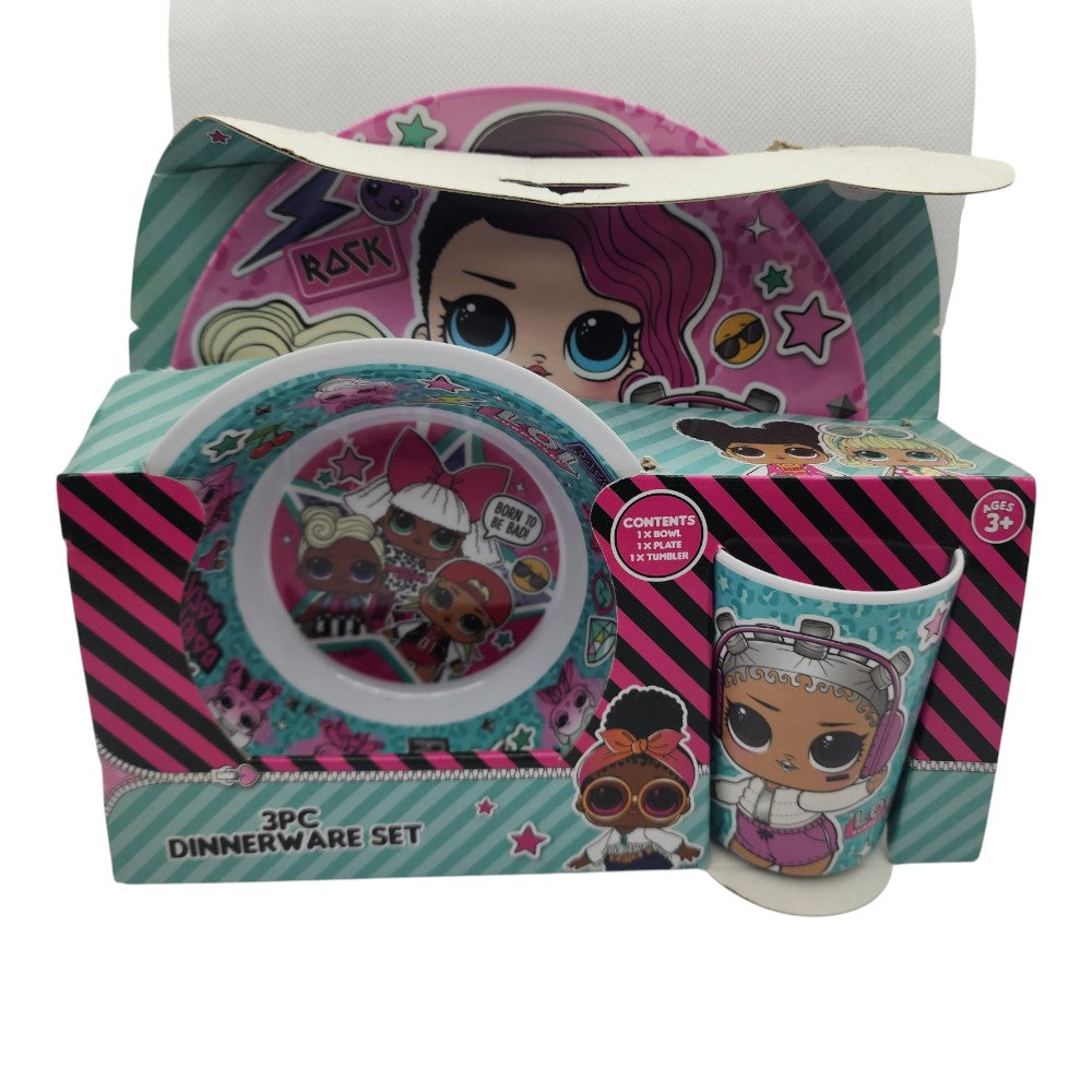 L.O.L. Surprise! 3-Piece Dinnerware Set – Damaged Packaging