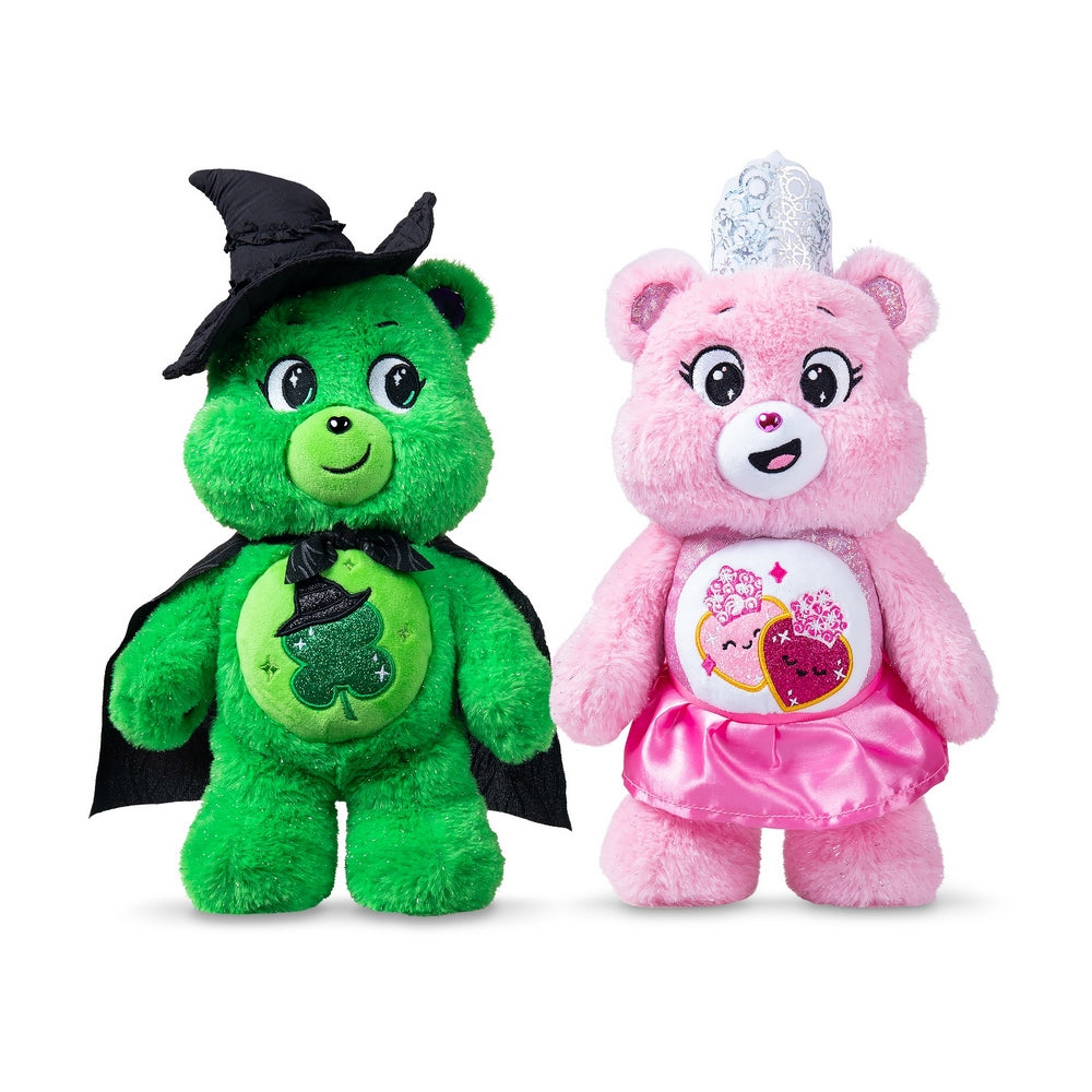 Care Bear 30cm Wicked 2 Pack Plush - Love A Lot Bear As Glinda & Good Luck Bear As Elphaba