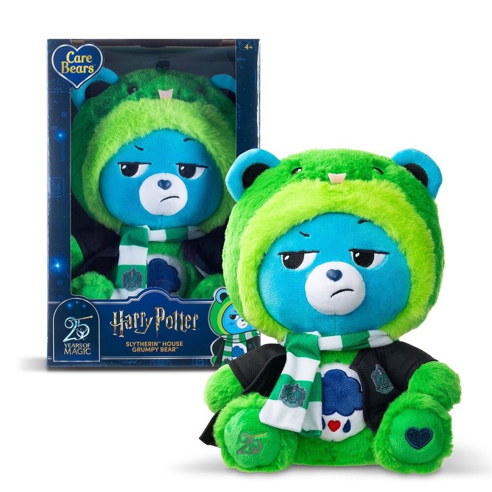 Care Bear Harry Potter Hoodie Plush 25 Years of Magic - Slytherin House Grumpy Bear