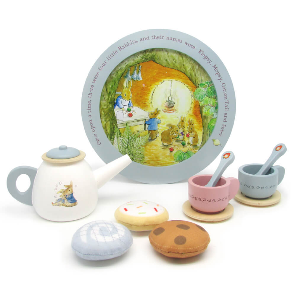 Peter Rabbit - 11 Piece Wooden Tea Party Set