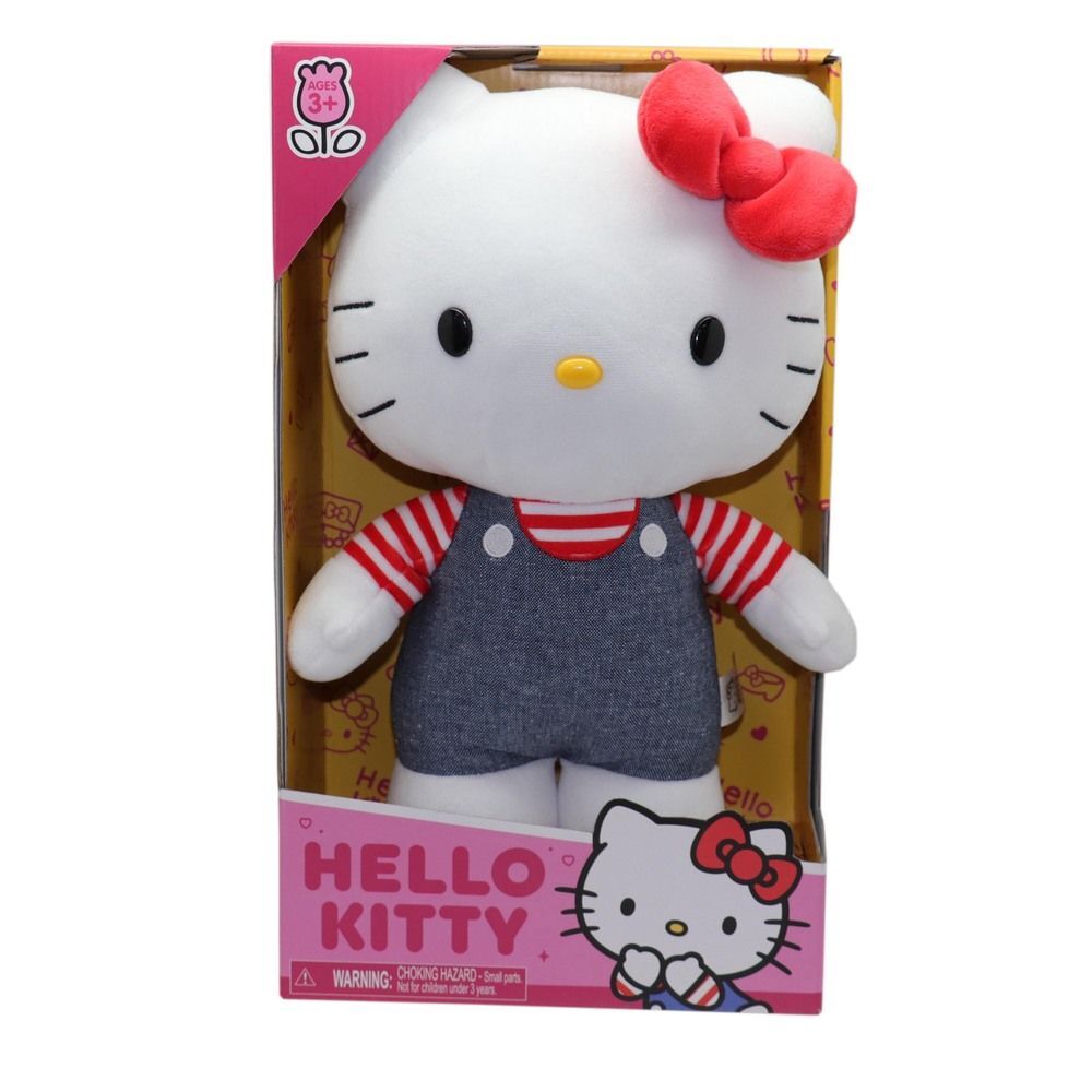 Hello Kitty Plush - Denim Overalls (12")