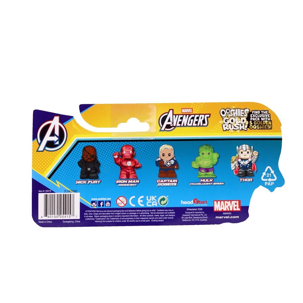 Ooshies Marvel Avengers 5-Pack Pencil Toppers