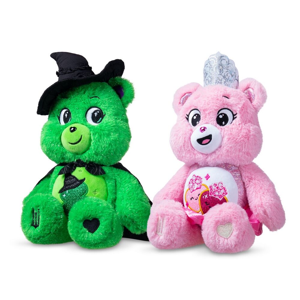 Care Bear 30cm Wicked 2 Pack Plush - Love A Lot Bear As Glinda & Good Luck Bear As Elphaba