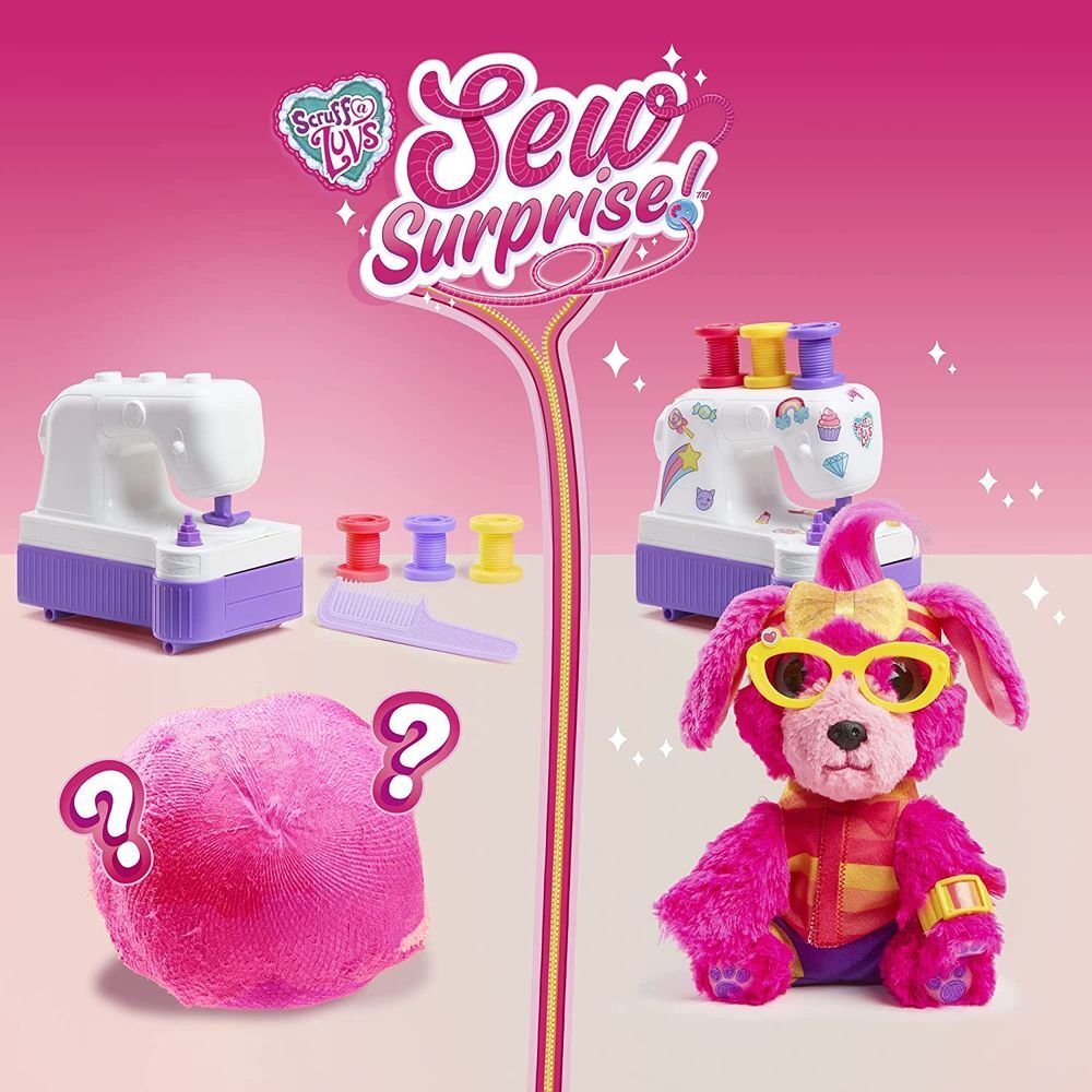 Little Live Pets Scruff A Luv - Sew Surprise Pink Plush