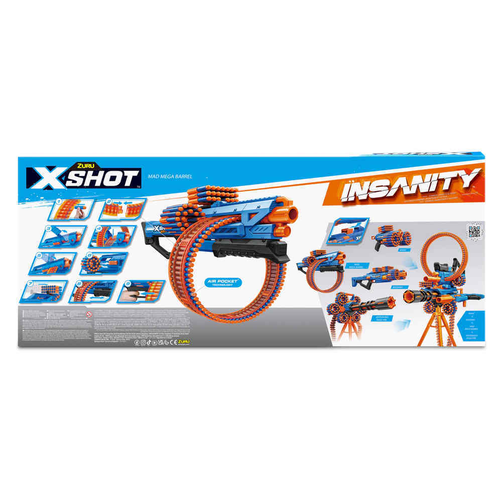 Zuru X Shot Insanity - Mad Mega Barrel (72 Darts)