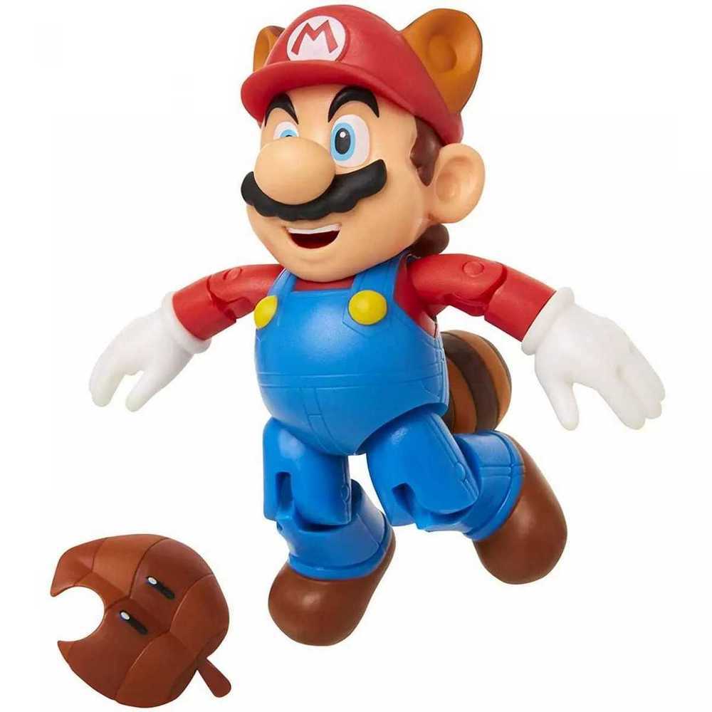 Super Mario Articulated Figure 4" - Raccoon Mario with Super Leaf