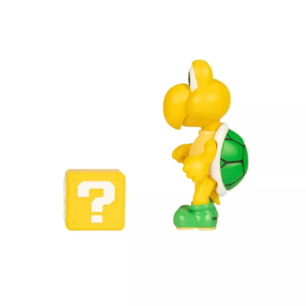 Super Mario Articulated Figure - Koopa Troopa with Block (4")