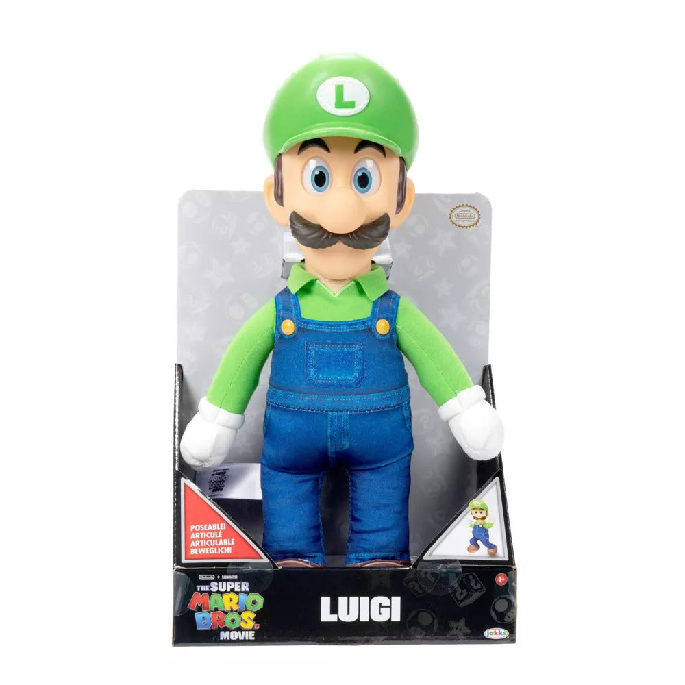 The Super Mario Bros Movie Poseable Plush - Luigi