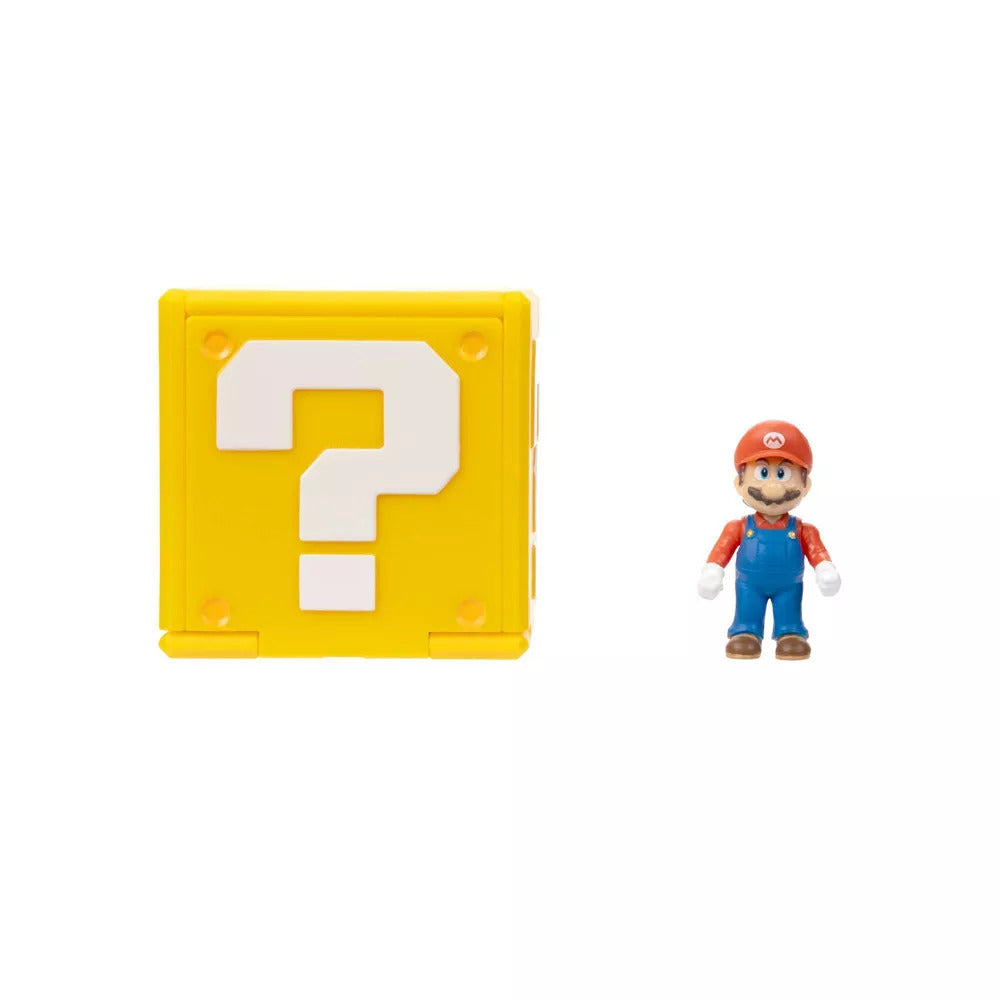 The Super Mario Bros Movie Mario Mini Figure - Mario & Question Block