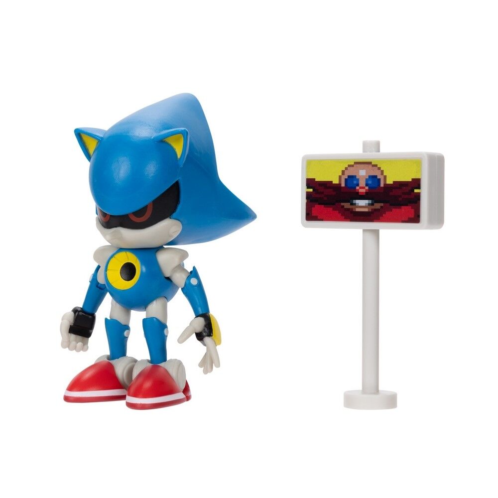Sonic The Hedgehog 4" Figures - Classic Metal Sonic with Goal Post