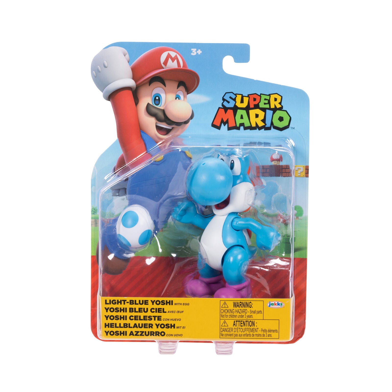 Nintendo Super Mario 4" Figures - Light-Blue Yoshi with Egg